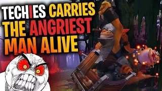 Techies Carries the Angriest Man Alive - DotA 2 Funny Moments