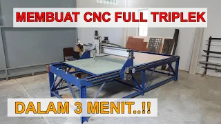 Membuat CNC Router Full Triplek Multiplek dalam 3 Menit || Rajawali 3D || Rakit 3D