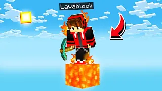 Minecraft, But It's Only One LAVABLOCK