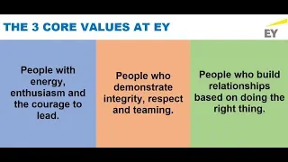 3 Core Values at EY via Mark Weinberger