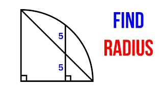 Find the radius of the quarter circle | A Nice Geometry Problem | 2 Different Methods to Solve