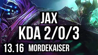 JAX vs MORDEKAISER (TOP) | 2/0/3, 300+ games | EUW Master | 13.16