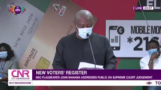 NDC disappointed in Supreme Court ruling on new register – John Mahama [Full Speech]