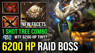 NEW 7.36 FACETS 6200 HP Raid Boss Safelane Tiny 1v5 Unlimited Tree Cleave 1 Shot Skill Combo Dota 2