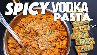 SPICY (VODKA) PASTA AND GARLIC BREAD DINNER | SAM THE COOKING GUY