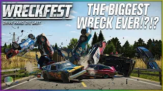 THE BIGGEST WRECK EVER!?!? [Farmlands Stage 1] | Wreckfest