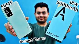 OPPO A55 Unboxing 🔥  50 MP 📸  5000mAh 🔋 18W Fast Charge⚡️ ग़ज़ब कैमरा