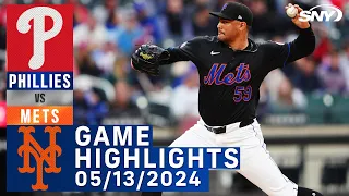 Mets vs Phillies (5/13/2024) | NY Mets Highlights | SNY