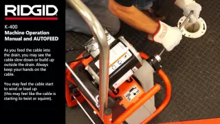 How To Use the RIDGID® K-400 Drum Machine – Machine Operation Manual & AUTOFEED