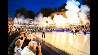 AMAZING ATMOSPHERE! Partizan Fans & OUTSIDE BASKETBALL GAME! Grobari at its BEST! BELGRADE SERBIA