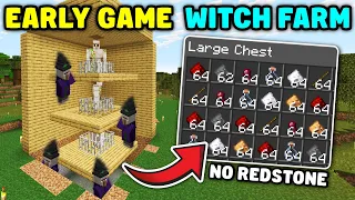 Minecraft - EARLY GAME WITCH FARM - No Redstone Required (1.20+)