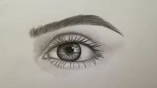 How to draw eye?||Easy Way to draw a realistic eye for Beginners Step by Step