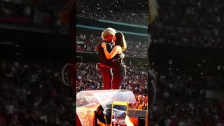 Bon Jovi live at Wembley Stadium London with a fan on stage - Bed Of Roses - 21.06.2019