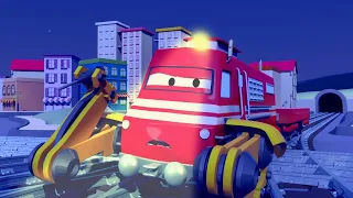 Troy Constructor - Troy el Tren en Auto City ! | Dibujos animados de trenes