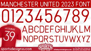 🔥Manchester United 2023 Font Free Download by Sports Designss_Download Free Football Font🔥