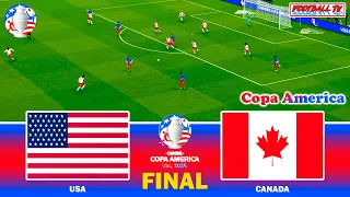 USA vs CANADA - FINAL | COPA AMERICA | Full Match All Goals | eFootball PES Gameplay