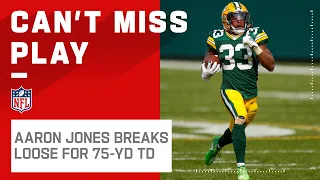 Aaron Jones Breaks Loose for 75-Yd Score!