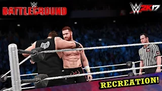 WWE 2K17 Recreation - Sami Zayn vs Kevin Owens WWE Battleground 2016 "The End Of the Rivalry!"