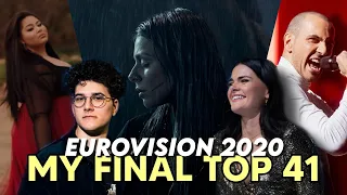 EUROVISION 2020: My Final Top 41 | ESC Martín