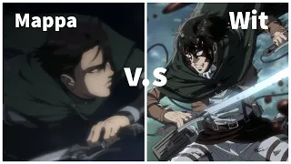 wit studio vs Mappa on animating survey crops with 3D maneuver gear (odm) - attack on Titan