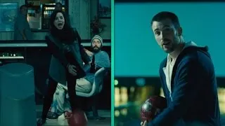 EXCLUSIVE: Aubrey Plaza Hurls Bowling Balls at Chris Evans in 'Playing It Cool'