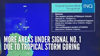 More areas under Signal No. 1 due to Tropical Storm Goring