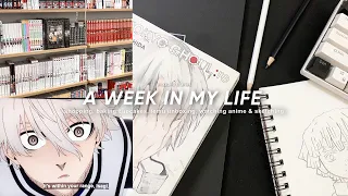 a week of my life 🛒 : shopping, baking cupcakes, temu unboxing,  watching anime & sketching !