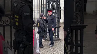 "Make Way!” Female Kings Guard Shouts Loud At Tourist.#Shorts