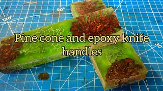 Epoxy resin and pine cone knife handles, A brief look  today #epoxyresin #knifescales #exmoor