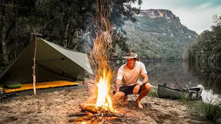 Solo Canoe Camp in ANCIENT Australian Landscape