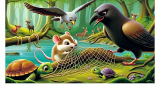 🌲🦌🐢 "Four Friends Jungle Adventure" 🐭🐦 - Cartoon Animation | Learn English with American Accent! 🌟📚
