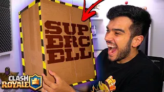 RECEBI UMA CAIXA SECRETA DA SUPERCELL DONA DO CLASH ROYALE E TIVE UMA SURPRESA!!