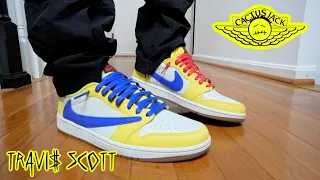 THESE ARE LOWEST 📉 JORDAN 1 LOW X TRAVIS SCOTT YELLOW CANARY REVIEW & ON FEET