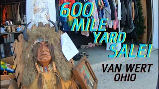 IT BEGINS!! I made it to the 600 MILE YARD SALE!! Looking for the best vintage in Van Wert, Ohio!