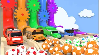 Baby Shark Song -color pipe with soccer ball play - Nursery Rhymes & Kids Songs