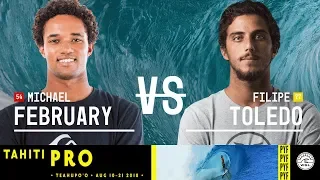 Michael February vs. Filipe Toledo - Quarterfinals, Heat 1 - Tahiti Pro Teahupo'o 2018