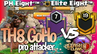 TH8 Goho Pro Attacker And Legendary || PH Eight'™️ vs Elite Eight™️ || clash of clans