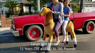 Medallion Ride On Toy Horse Now Available in 3 Sizes