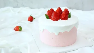 🍓 Real strawberry milk flavor cake recipe (Christmas cake, year-end cake)