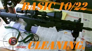 HOW TO DO A BASIC/SIMPLE CLEAN OF A RUGER 10/22 RIFLE WITH A BORE SNAKE.