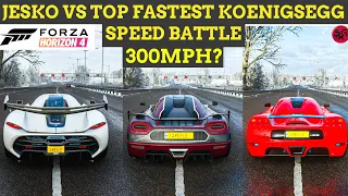 Forza Horizon 4 Top Fastest Koenigsegg Cars - Jesko vs Agera RS vs CC8S Top Speed Battle