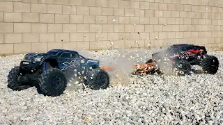 Battle of the Beasts!!! TRAXXAS XMAXX 8s vs 6s GIANT RC Car ALL OUT TUG of WAR Showdown