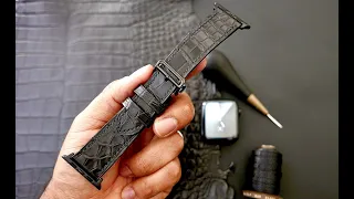 Hand-making an Exotic Leather Watch Band.