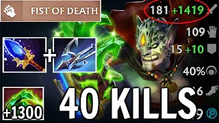 MOST BROKEN HERO 7.36 Fist of Death Lion Mid 40 Kills +1300 DMG 1 Shot Delete Mad Enemies Dota 2