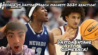 DAYTON INSANE COMEBACK! Nevada Wolf Pack vs Dayton Highlights 1st Round NCAA March Madness REACTION