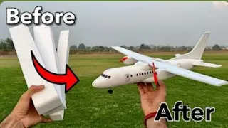 how to make a plane AN-140  using white thermocool | piper archer | #rcplane #diyprojects #airplane