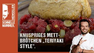 Schnelles knuspriges Mettbrötchen Teriyaki Style-Rezept von Steffen Henssler