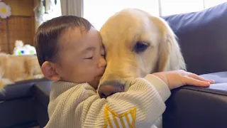 愛情表現がちょっと強めで迷惑そうにされる愛犬ww