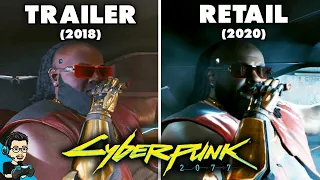 Cyberpunk 2077 - Trailer v/s Retail - Gameplay Graphics Comparison (2018 vs. 2020)