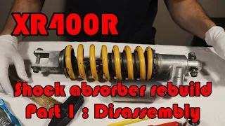 🔧 XR400 - Rear shock absorber rebuild, part 1 - disassembly